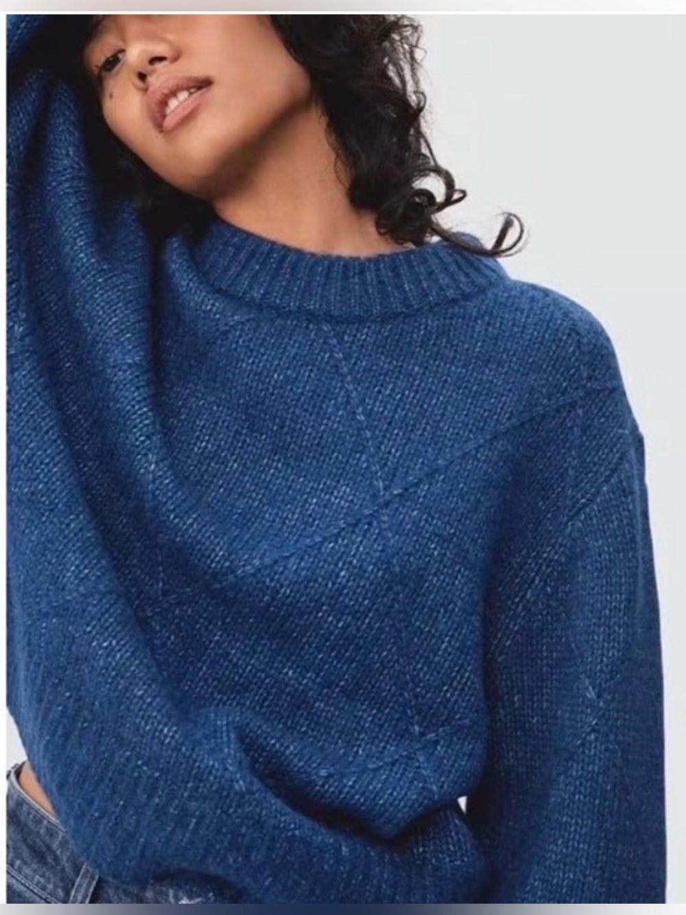 Everlane Women’s Turtleneck Sweater in Blue Size L